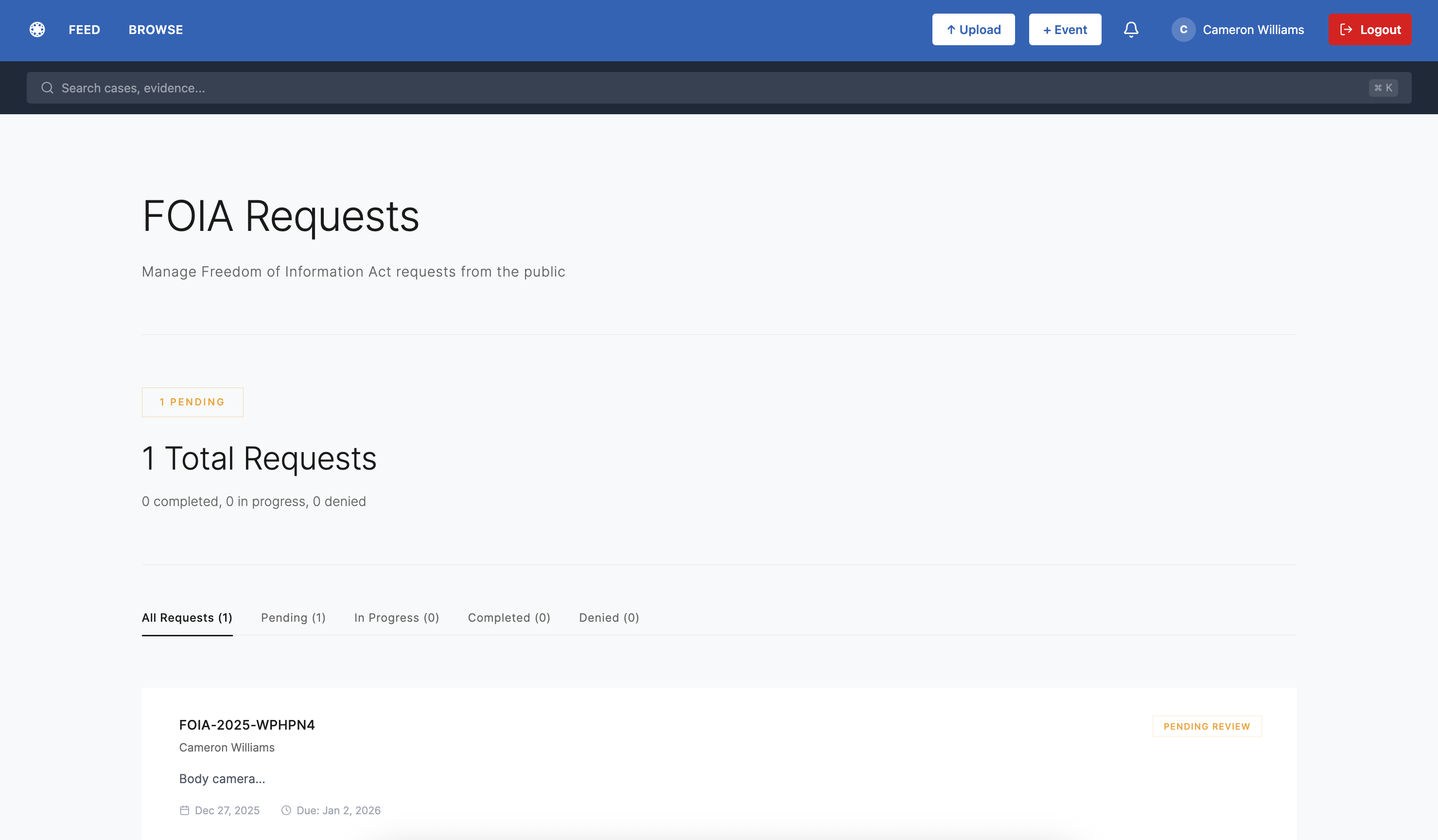 FOIA Request Manager